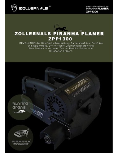 Zollernalb Piranha ZPP1800 Walzenfräse - 1800W Profi Wandfräse Für Putz & Fliesenkleber