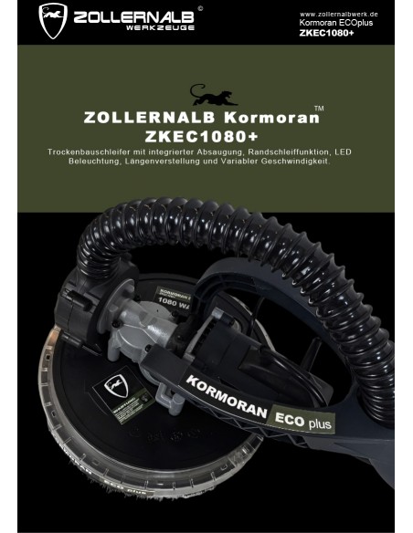 Zollernalb Kormoran ECO+ ZKEC1080 långhalsad slipmaskin slipgiraff +  sugfunktion