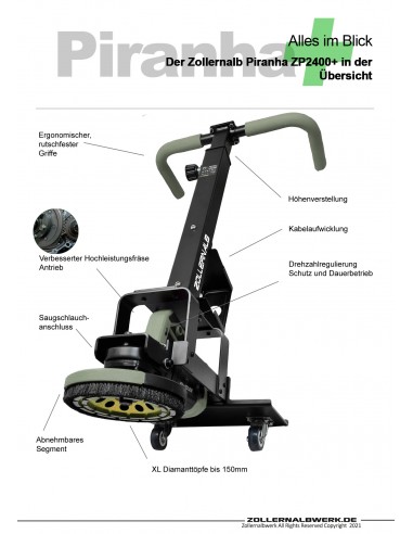 Fresatrice Per Calcestruzzo Arebos 1500W - Levigatrice Professionale Con 5 Velocità, Per Risanamento E Lavori Edili - Foto 11